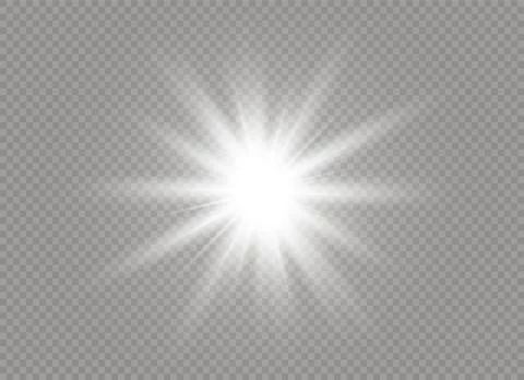 Glow light effect. Star burst with sparkles. Vector illustration. Stock Illustration