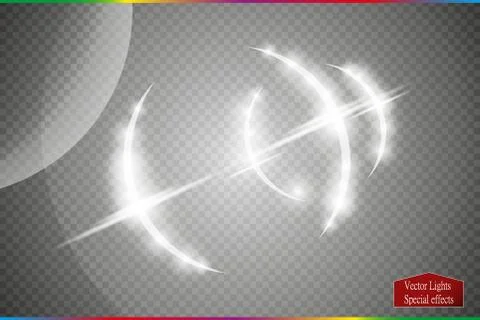 Glow light effect. Star burst with sparkles. Golden glowing lights Stock-Illustration