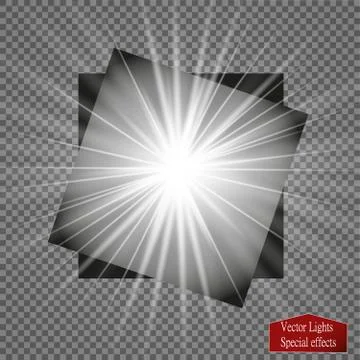 Glow light effect. Star burst with sparkles. Golden glowing lights Stock-Illustration
