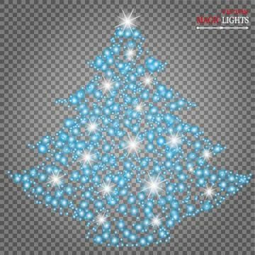 Glow light effect. Star burst with sparkles. Christmas tree Stock-Illustration