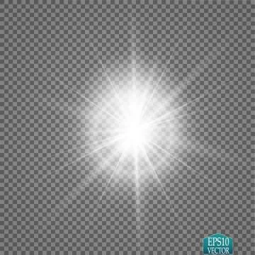 Glow light effect. Star burst with sparkles. Golden glowing lights Ilustración de archivo