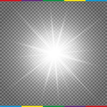 Glow light effect. Star burst with sparkles. Golden glowing lights Stock Illustration