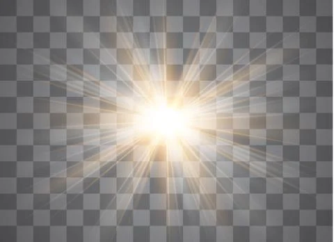 Glow light effect. Star burst with sparkles. Stock Illustration