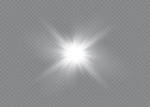 Glow light effect. Star burst with sparkles.Sun. Stock Illustration
