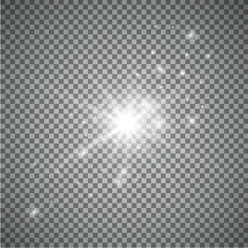Glow light effect. Star burst with sparkles. Stock Illustration