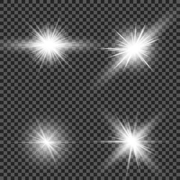 Glow light effect. Star burst with sparkles. Sun Stock Illustration