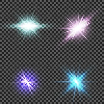 Glow light effect. Star burst with sparkles. Sun Stock Illustration