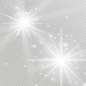 Glow light effect. Star burst with sparkles. Golden glowing lights Stock-Illustration