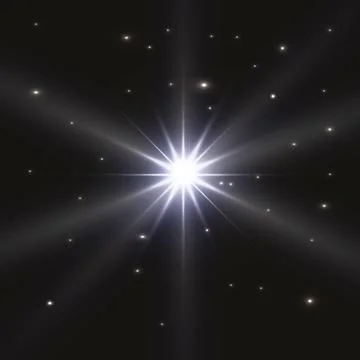 Glow light effect. Star burst with sparkles. Golden glowing lights Stock Illustration