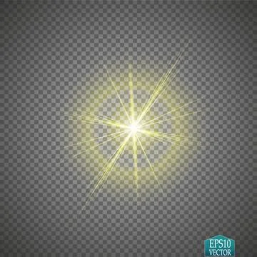 Glow light effect. Star burst with sparkles. Golden glowing lights Illustration