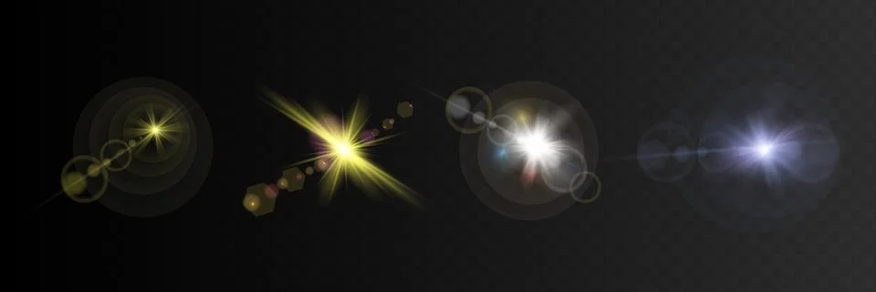 Glow light effect. Star burst with sparkles. sunlight. Stock Illustration