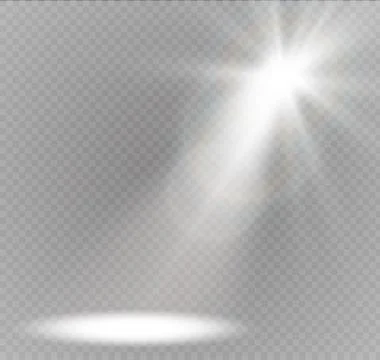 Glow light effect. Vector illustration. Christmas flash Concept. Stock Illustration