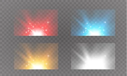 Glow light effect. Vector illustration. Christmas flash Concept. Stock Illustration