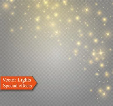 Glow light effect. Vector illustration. Christmas. dust abstract Stock Illustration