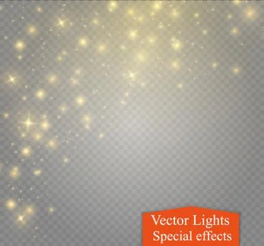 Glow light effect. Vector illustration. Christmas. dust abstract Stock Illustration