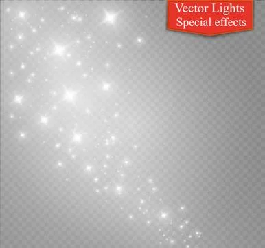 Glow light effect. Vector illustration. Christmas. dust abstract Illustrazione stock