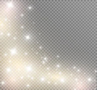 Glow light effect. Vector illustration. Christmas. dust abstract Stock Illustration