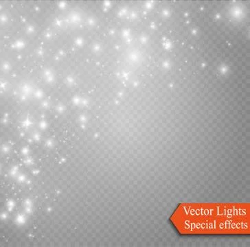 Glow light effect. Vector illustration. Christmas. dust abstract Stock Illustration
