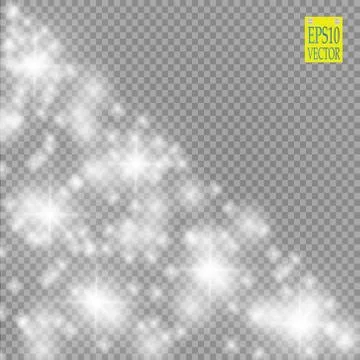 Glow light effect. Vector illustration. Christmas flash Concept. Stock Illustration