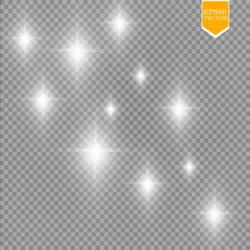 Glow light effect. Vector illustration. Christmas flash Concept. Stock Illustration