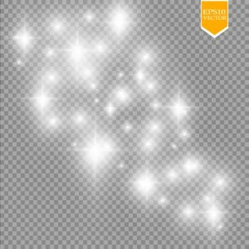 Glow light effect. Vector illustration. Christmas flash Concept. Stock Illustration