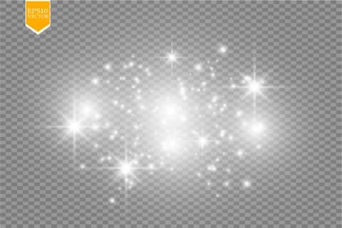 Glow light effect. Vector illustration. Christmas flash Concept. Stock Illustration