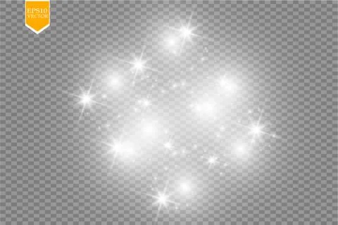 Glow light effect. Vector illustration. Christmas flash Concept. Stock Illustration