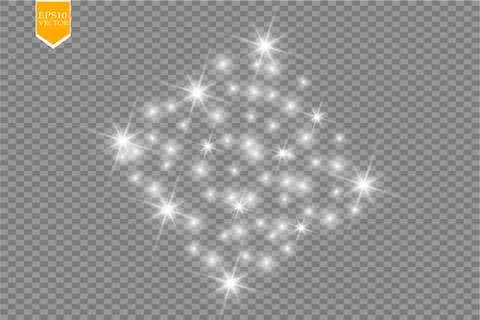 Glow light effect. Vector illustration. Christmas flash Concept. Stock Illustration