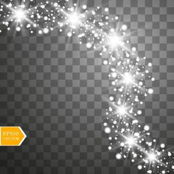 Glow light effect. Vector illustration. Christmas flash Concept. Stock Illustration