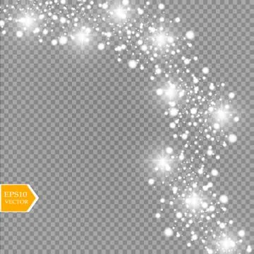 Glow light effect. Vector illustration. Christmas flash Concept. Stock Illustration