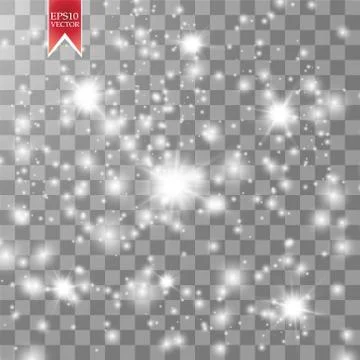 Glow light effect. Vector illustration. Christmas flash Concept. Stock Illustration