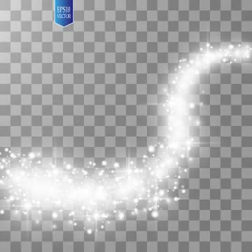 Glow light effect. Vector illustration. Christmas flash. dust Stock Illustration