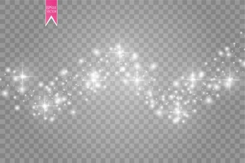 Glow light effect. Vector illustration. Christmas flash. dust Illustrazione stock