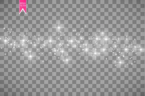 Glow light effect. Vector illustration. Christmas flash. dust Stock Illustration