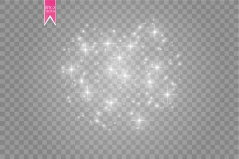 Glow light effect. Vector illustration. Christmas flash. dust Stock Illustration