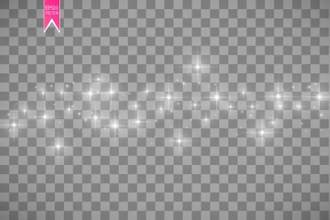 Glow light effect. Vector illustration. Christmas flash. dust Stock Illustration