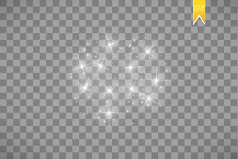 Glow light effect. Vector illustration. Christmas flash. dust Stock Illustration