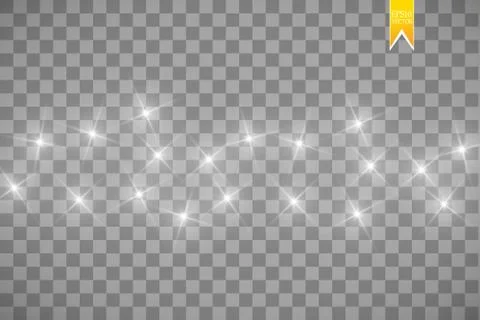 Glow light effect. Vector illustration. Christmas flash. dust Stock Illustration
