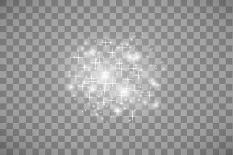 Glow light effect. Vector illustration. Christmas flash Concept. Vector white Stock Illustration