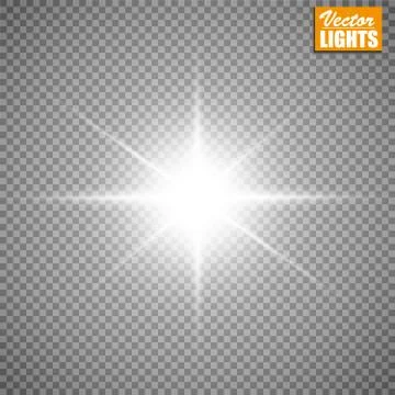 Glow light effect. Vector illustration. Christmas flash Concept. Stock Illustration