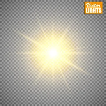 Glow light effect. Vector illustration. Christmas flash Concept. Stock-Illustration