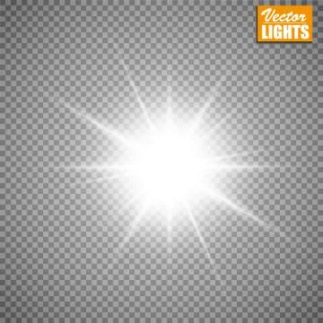 Glow light effect. Vector illustration. Christmas flash Concept. Stock Illustration