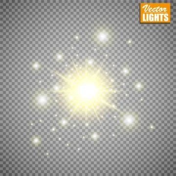 Glow light effect. Vector illustration. Christmas flash Concept. Stock-Illustration