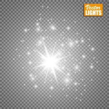 Glow light effect. Vector illustration. Christmas flash Concept. Stock-Illustration