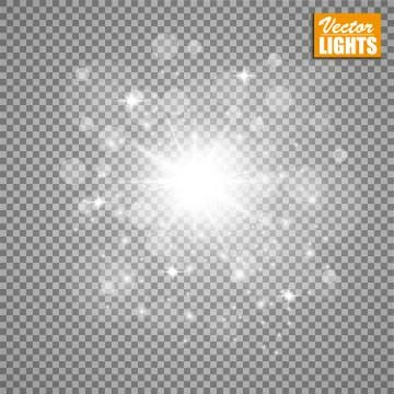 Glow light effect. Vector illustration. Christmas flash Concept. Stock-Illustration