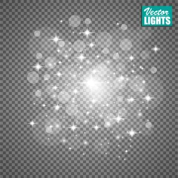 Glow light effect. Vector illustration. Christmas flash Concept. Stock-Illustration