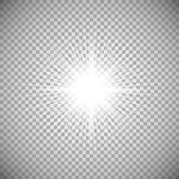 Glow light effect. Vector illustration. Christmas flash Concept. Stock Illustration