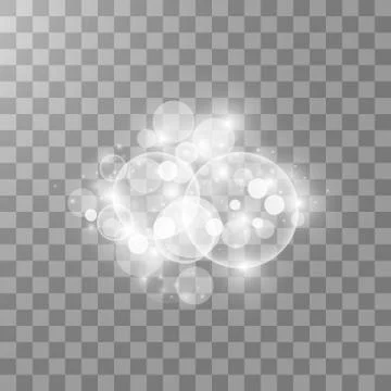 Glow light effect. Vector illustration. Christmas flash. dust. White sparks a Ilustración de archivo