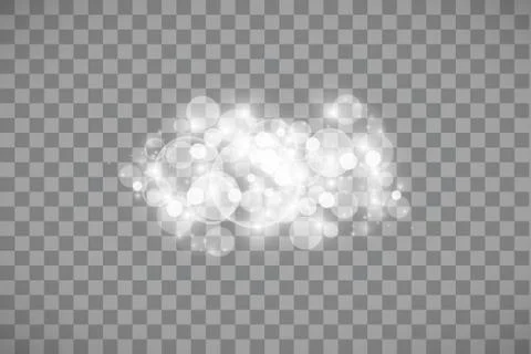 Glow light effect. Vector illustration. Christmas flash. dust. White sparks a Stock Illustration