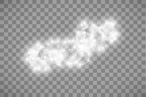 Glow light effect. Vector illustration. Christmas flash. dust. White sparks a Ilustración de archivo